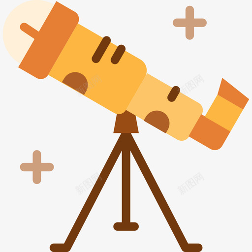 望远镜户外活动2平面图标svg_新图网 https://ixintu.com 平面 户外活动2 望远镜