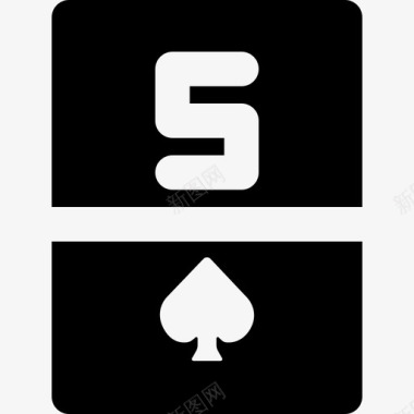 黑桃五把赌场赌博3实心图标图标