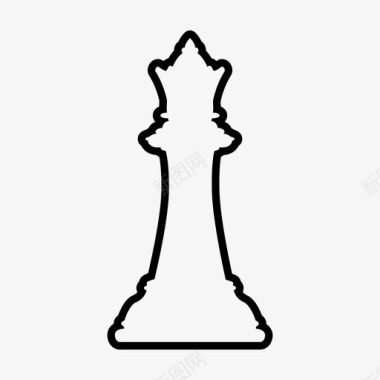 皇后棋盘游戏国际象棋图标图标