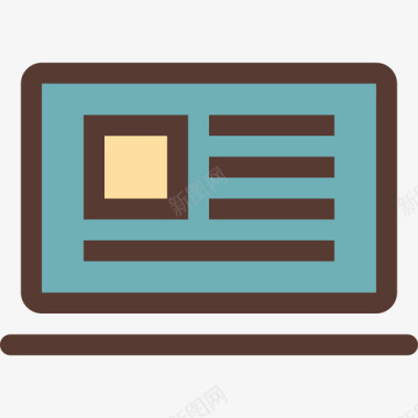 笔记本电脑教育图标2彩色图标