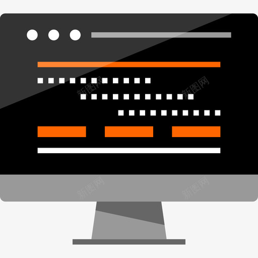 显示器在线活动和网络语言平面图标svg_新图网 https://ixintu.com 在线活动和网络语言 平面 显示器