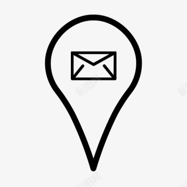 邮局位置邮件地点图标图标