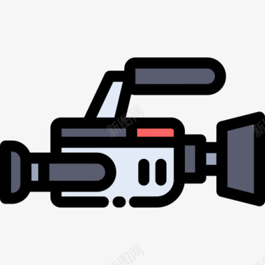 摄像机小工具7线性颜色图标图标