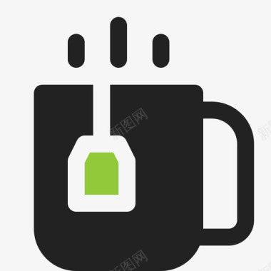 茶饮料玻璃杯图标图标