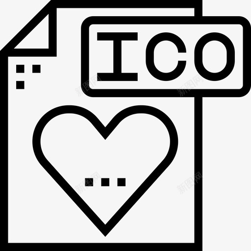 Ico文件类型3线性图标svg_新图网 https://ixintu.com Ico 文件类型3 线性