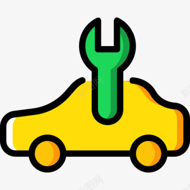 汽车汽车零件黄色图标图标