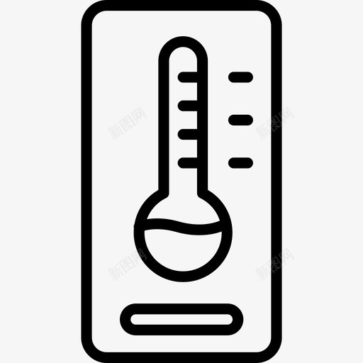 线性冬季运动温度计图标svg_新图网 https://ixintu.com 线性冬季运动温度计