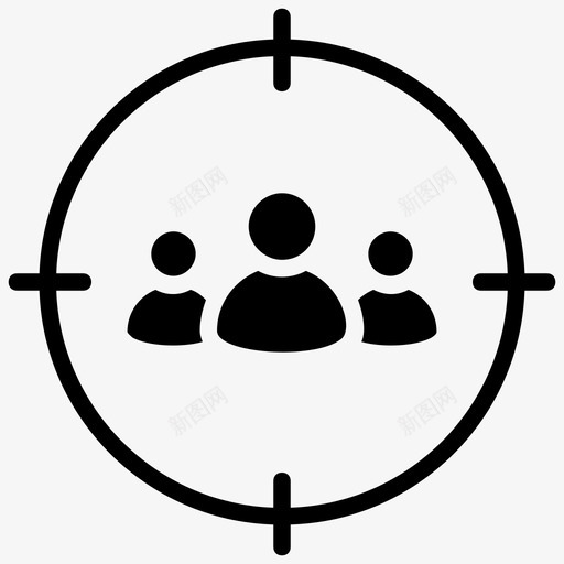 目标市场焦点群体目标受众图标svg_新图网 https://ixintu.com 焦点群体 用户目标 目标受众 目标市场 目标群体 营销策略字形图标