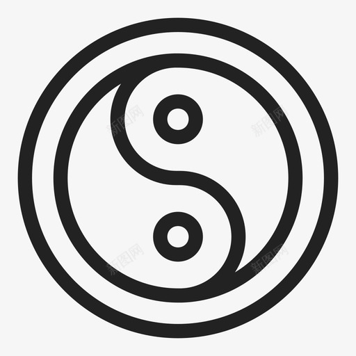 阴阳中国的象征文化图标svg_新图网 https://ixintu.com 中国的象征 文化 阴阳