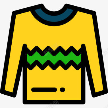 毛衣时髦款式8线性颜色图标图标
