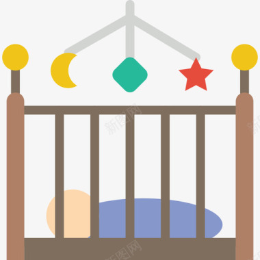 婴儿床婴儿13扁平图标图标