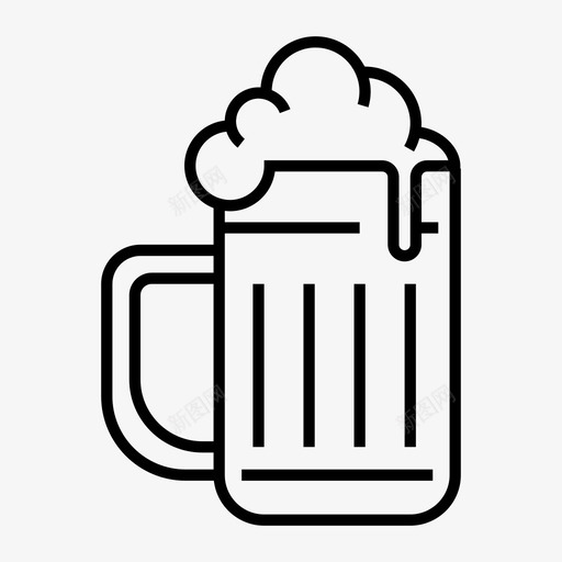 啤酒杯玻璃啤酒啤酒节图标svg_新图网 https://ixintu.com 啤酒杯 啤酒生产线 啤酒节 玻璃啤酒 酒吧