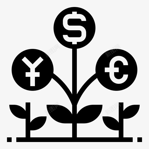 增长货币货币经济图标svg_新图网 https://ixintu.com 众筹铭文 利润 增长货币 经济 货币