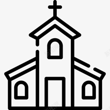 教堂复活节12直系图标图标