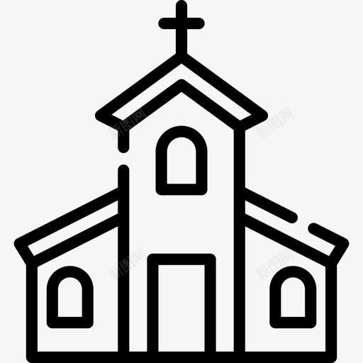 教堂复活节12直系图标svg_新图网 https://ixintu.com 复活节12 教堂 直系
