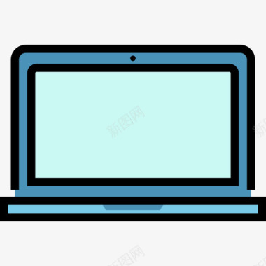 笔记本电脑小工具5线性颜色图标图标