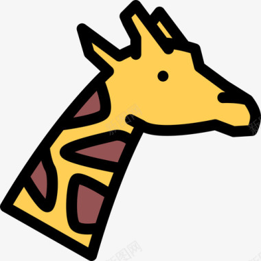 长颈鹿宠物3彩色图标图标