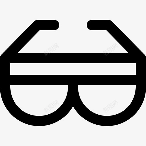 安全眼镜化学3线性图标svg_新图网 https://ixintu.com 化学3 安全眼镜 线性