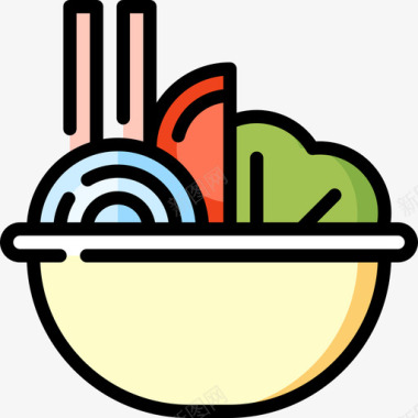 沙拉10号餐厅原色图标图标