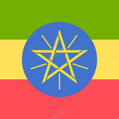 埃塞俄比亚国际旗帜4广场图标图标