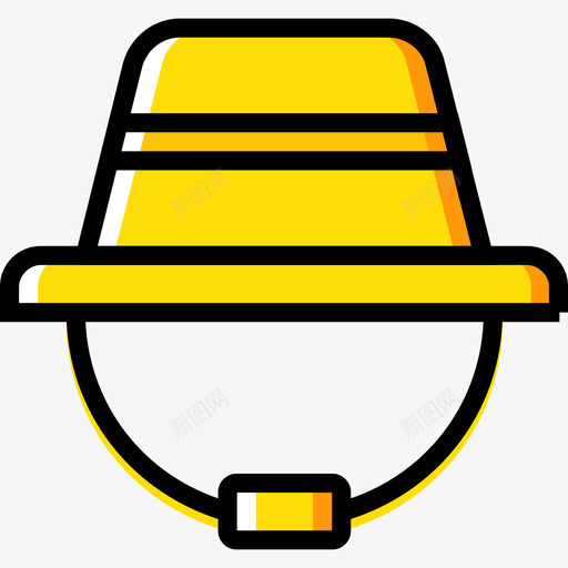 帽子户外3黄色图标svg_新图网 https://ixintu.com 帽子 户外3 黄色