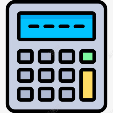 计算器财务11线性颜色图标图标
