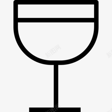 酒杯食品饮料线性图标图标