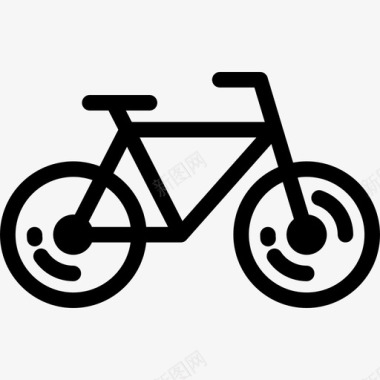 自行车时髦风格7直线型图标图标