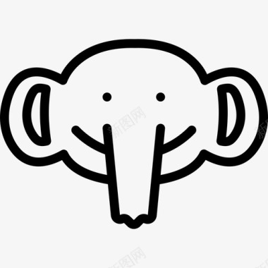 大象表情符号13线性图标图标