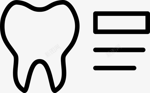 牙齿分析牙科图标图标