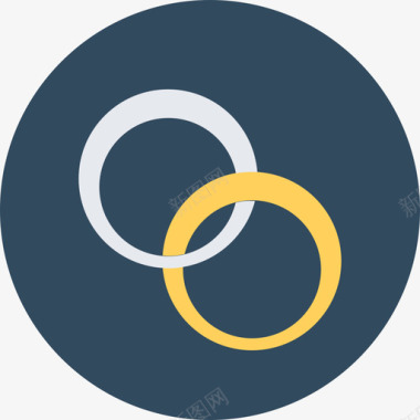结婚戒指爱情与浪漫6圆形图标图标