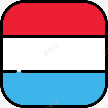 卢森堡旗帜收藏6圆形广场图标图标