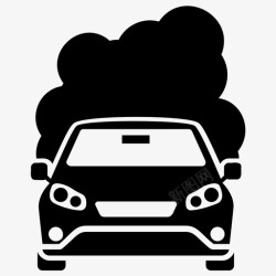 全球污染汽车污染空气污染汽车尾气图标高清图片
