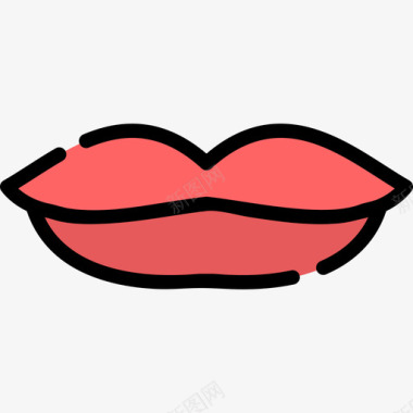 嘴唇美丽6线性颜色图标图标