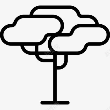树木生态学19线形图标图标