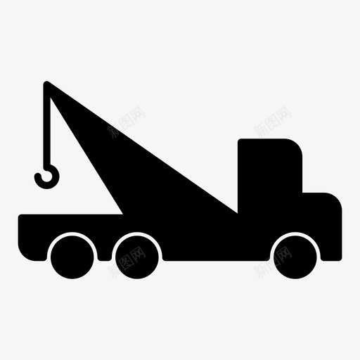 卡车起重机货物图标svg_新图网 https://ixintu.com 卡车 移动 货物 起重机 车辆 运输