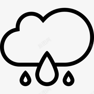 雨天气和保险2线性图标图标