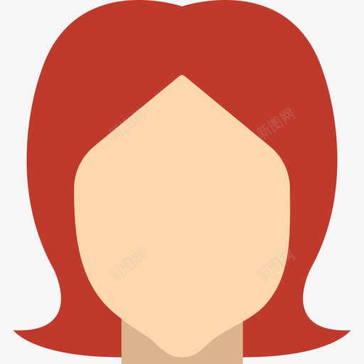 女人的头发发型平头图标svg_新图网 https://ixintu.com 发型 女人的头发 平头