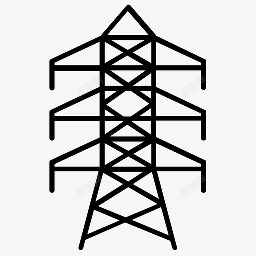 电塔电力电力桅杆图标svg_新图网 https://ixintu.com 全球变暖标志 电力 电力塔 电力桅杆 电塔 输电塔