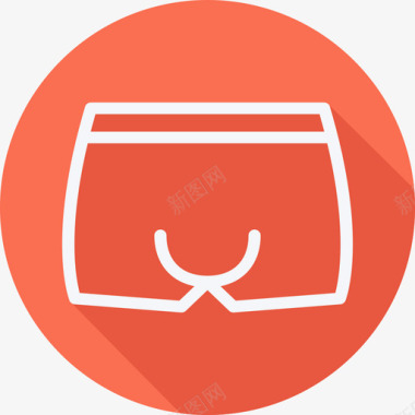 内裤衣服和时尚配饰扁平扁平圆形图标图标