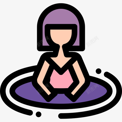 按摩浴缸水疗14线性颜色图标svg_新图网 https://ixintu.com 按摩浴缸 水疗14 线性颜色