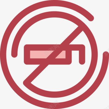 禁止吸烟5号机场红色图标图标