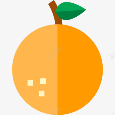橙色食物19平坦图标图标