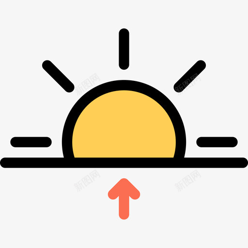 日出天气和保险色彩图标svg_新图网 https://ixintu.com 天气和保险 日出 色彩