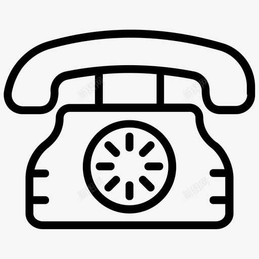 电话古董电话旧电话图标svg_新图网 https://ixintu.com 传统电话 典型电话 古董电话 旧电话 电话 社交媒体线路图标