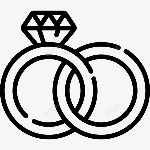 结婚戒指珠宝2直系图标svg_新图网 https://ixintu.com 珠宝2 直系 结婚戒指