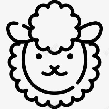 绵羊复活节12直系图标图标