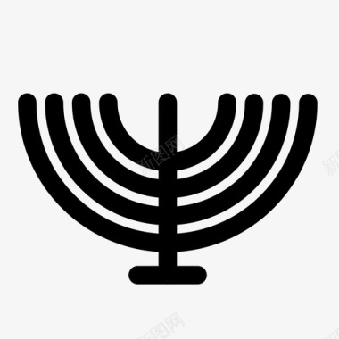 烛台节日犹太图标图标