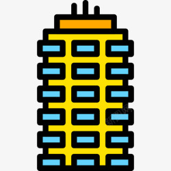 黄色公寓公寓房地产11号黄色图标高清图片