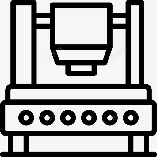 工业机器人工业6线性图标svg_新图网 https://ixintu.com 工业6 工业机器人 线性